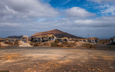 Rofera antigua, stratified city. at Teseguite. Lanzarote. Canary Islands. spain. October 2019
