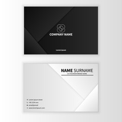 Fototapeta premium Vector graphic of Business card design, with modern black and white color scheme. Perfect to use for corporate
