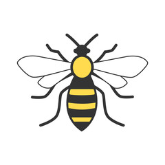 Bee icon in trendy style design. Vector graphic illustration. Suitable for website design, logo, app, and ui. Editable vector stroke. EPS 10.
