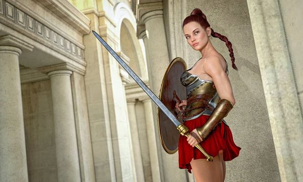 Beautiful Woman Gladiator