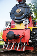 Old soviet steam locomotive