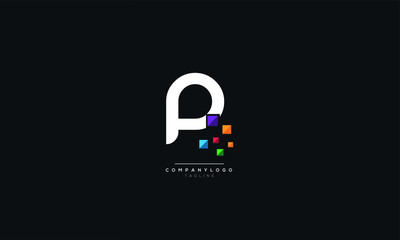 Letter p Logo Design Icon Vector Symbol