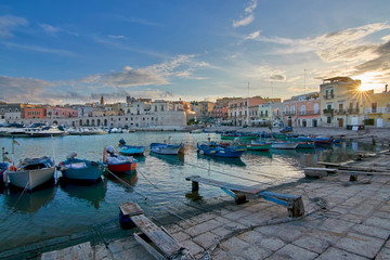 Old Harbour Of Bisceglie At Sunset- Puglia - Apulia - Italy