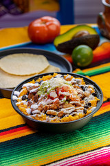 Burrito Bowl with meat, black beans and rice