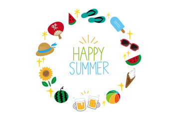 夏の風物詩　暑中見舞いのデザイン