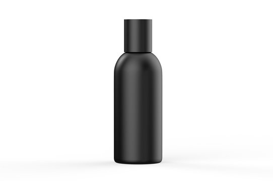 Blank promotional cosmetics plastic bottle for branding, 3d render illustration.