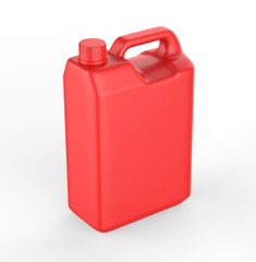 Blank  Plastic Jerry Can For Branding And Mock up, 3d Render Illustration.