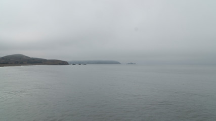 foggy sea coast 
