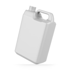 Blank  Plastic Jerry Can For Branding And Mock up, 3d Render Illustration.