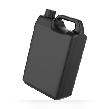 Blank  Plastic Jerry Can For Branding And Mock up, 3d Render Illustration.