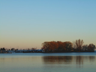 sunset on the lake