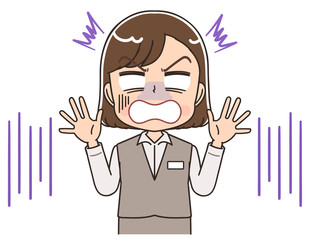 制服 スタッフ 受付 医療事務 店員 イラスト