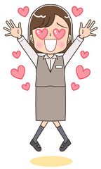 制服 スタッフ 受付 医療事務 店員 イラスト