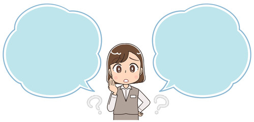 制服 スタッフ 受付 医療事務 店員 イラスト