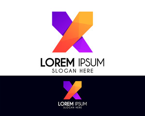 X letter logo design. Modern icon concept. Professional vector logo for your business identity. Colorful graphic design template / element