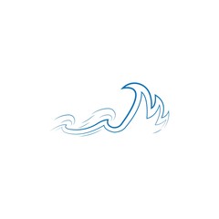 Fototapeta na wymiar Water Wave Icon Logo