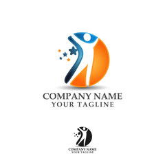 people success health life logo template icons, Community people care logo and symbols template family care love logo and symbols