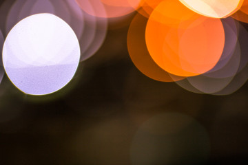 Blurred abstract wallpaper Of bokeh, colorful lights, a beauty of art caused by various effects of light that falls on