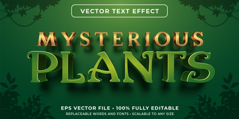 Editable text effect - mystery plant style © vectorrific23