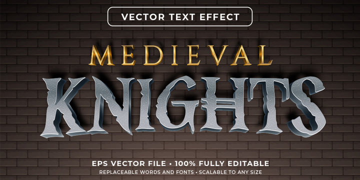 Editable text effect - medieval style