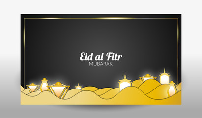 Eid al-Fitr Banner Design with Elegant Concepts
