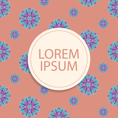 Background pattern ornament arabic flower