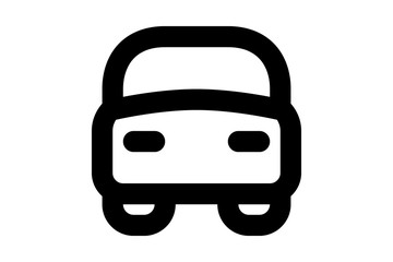 Car icon on white background