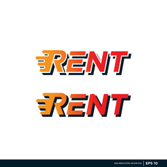 vector logo with a modern, unique, and clean rocket shape, fast, technology, brand, company