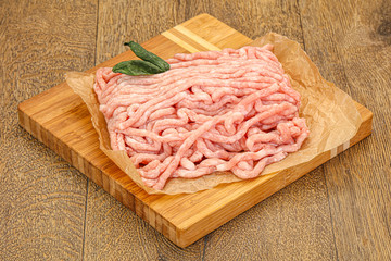 Raw pork minced meat for cooking