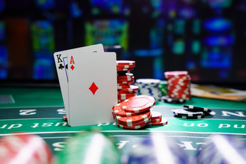 Casino Black Jack table