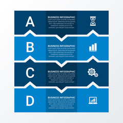 Unique infographics Template with 4 options. Vector infographic element. - Vector