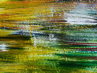 Abstract colorful oil painting on wall texture