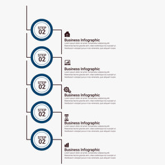 Modern Infographic Options Banner with 4 options. Vector infographic element. - Vector
