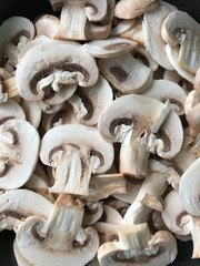 Champignon mushrooms. Champignon raw vegetable