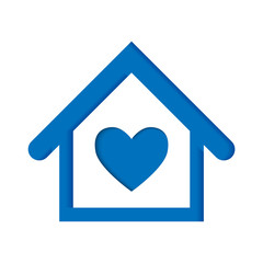 Vector icon of social distancing campaign stay at home stop corona virus on white background