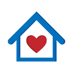 Vector icon of social distancing campaign stay at home stop corona virus on white background