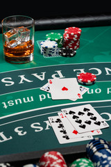 Casino Black Jack table