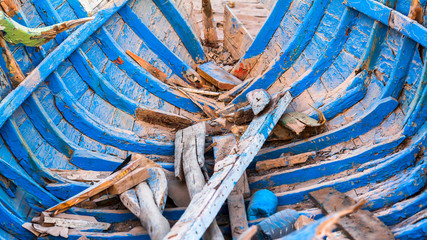 Boats in Marrocan sunset, Tamraght