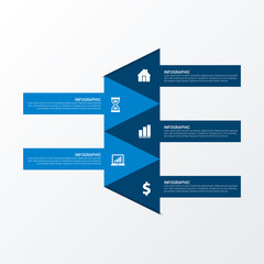 Unique Business Infographics with 4 options. Vector infographic element. - Vector