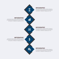Modern Infographic choice template with 4 options. Vector infographic element. - Vector