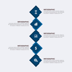 Modern Infographic choice template with 4 options. Vector infographic element. - Vector