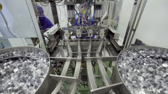 PVC packaging line at a medical solution factory medical industry