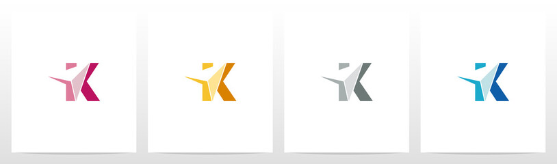 Arrowhead On Letter Logo Design K
