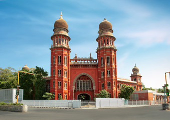 Fototapeta na wymiar Chennai High Court The ancient High Courts of India Madras High Court, Chennai