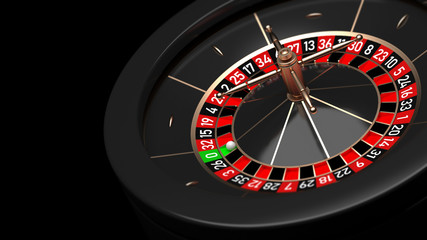 Elegant Roulette Wheel. 3D illustration