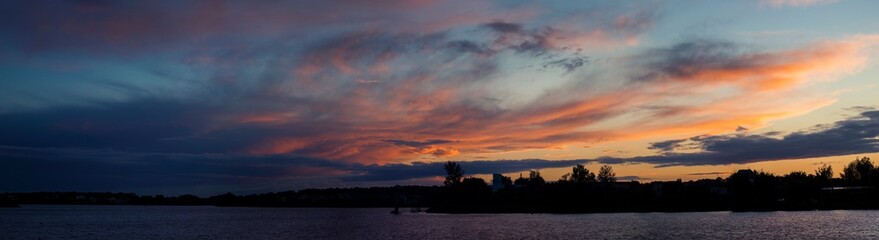 Dramatic Clouds on Sunset in Ukraine