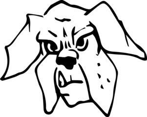 head Mastiff dog vector illustration