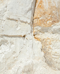 Chalk mining. Chalk hills. Chalk surface.