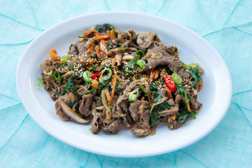 Soy Marinated Beef is called Bulgogi  in Korea