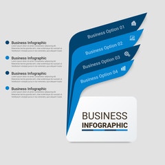 Unique infographics Template with 4 options. Vector infographic element. - Vector